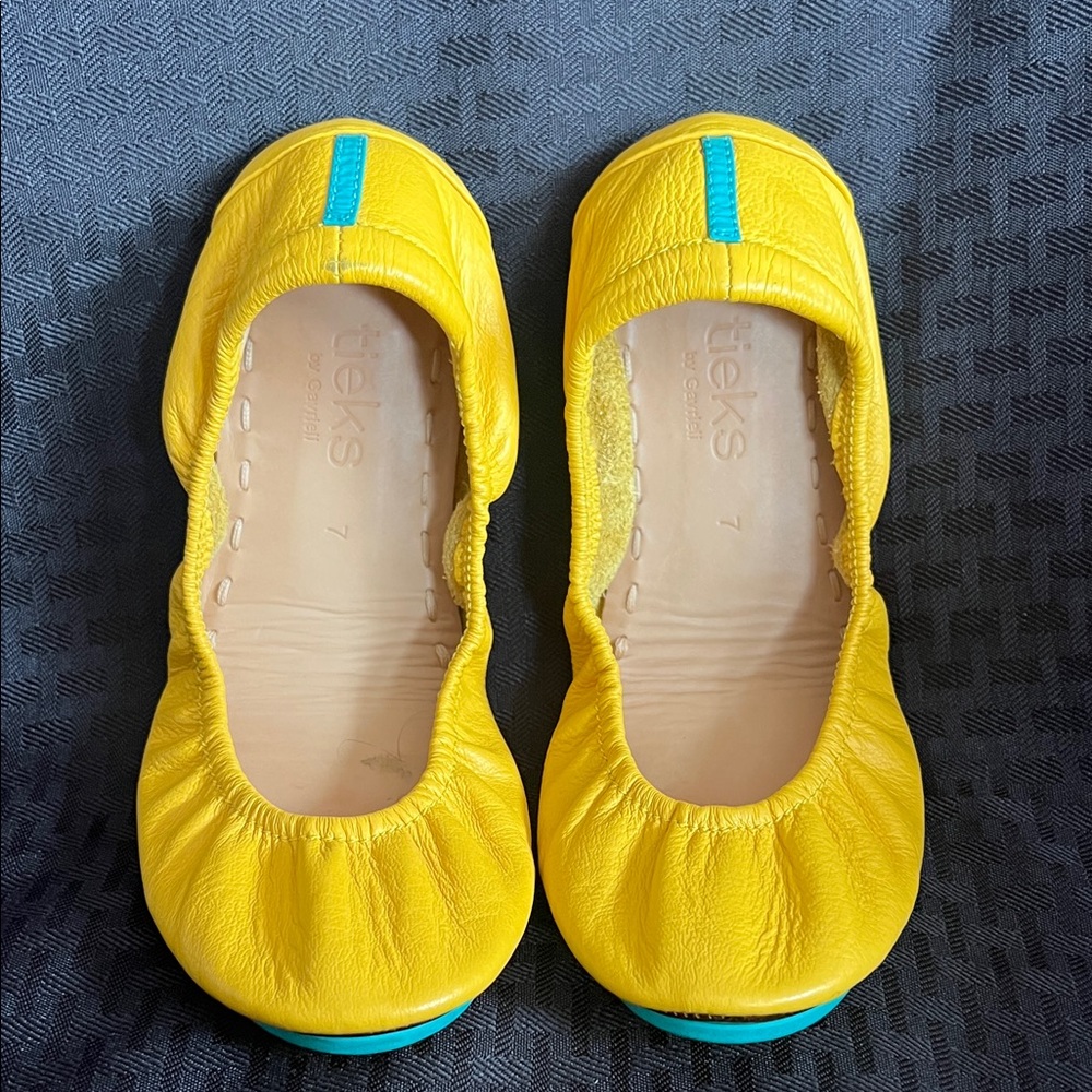 Tieks Mustard Yellow Ballet Flats - Picture 8 of 8